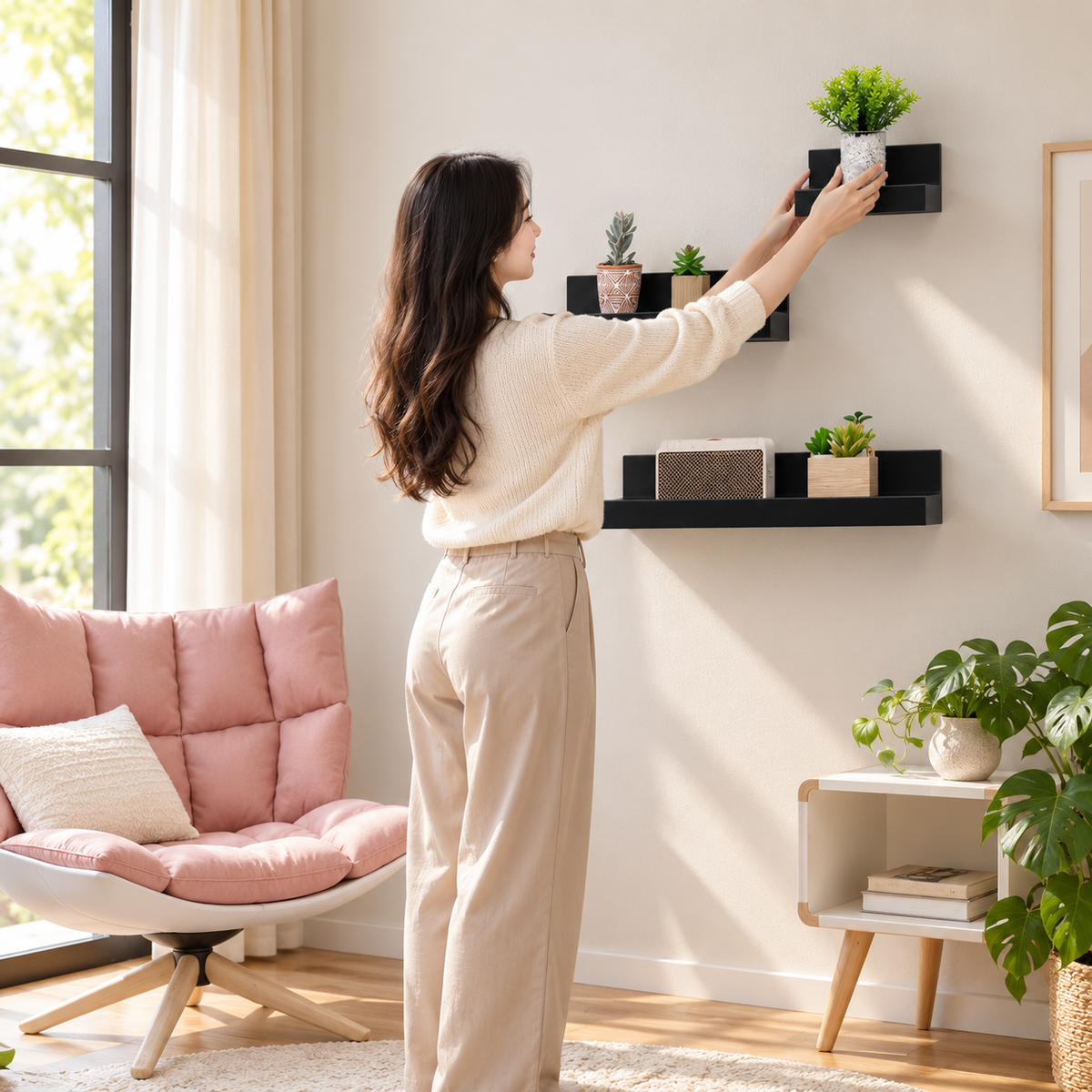 3-Piece Wood Floating Shelf Set