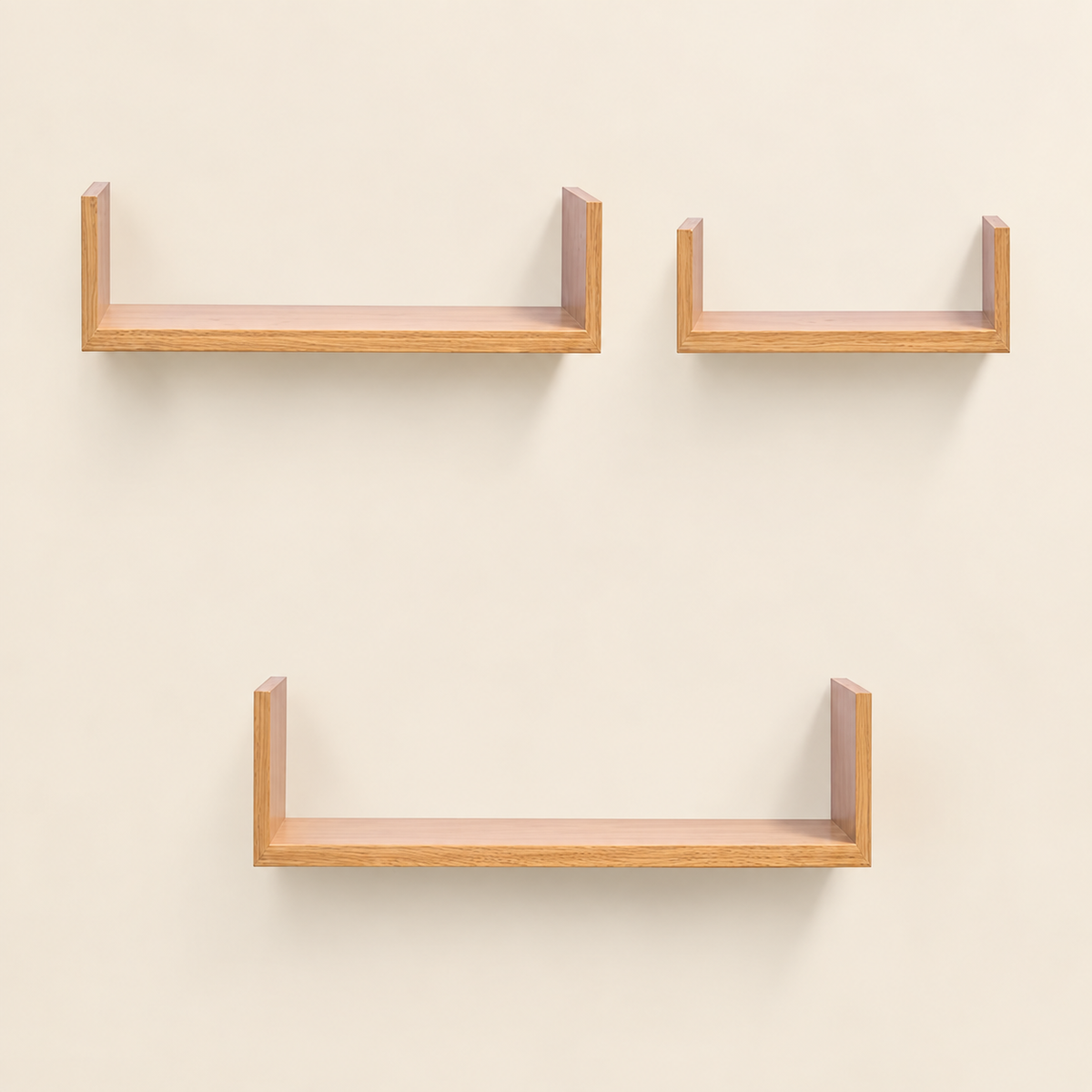 3-Piece U-Shaped Floating Shelves