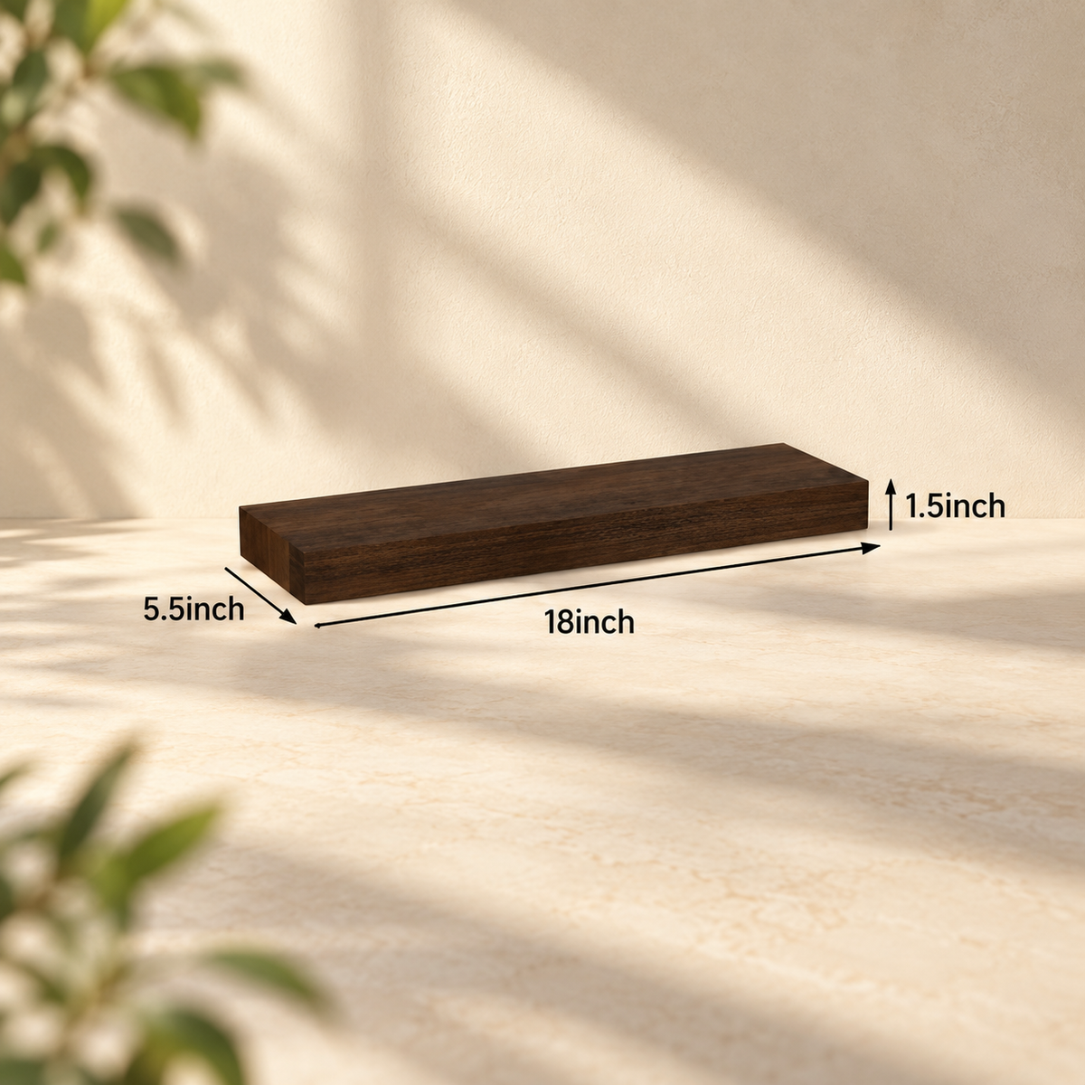 Walnut 18" Floating Shelf
