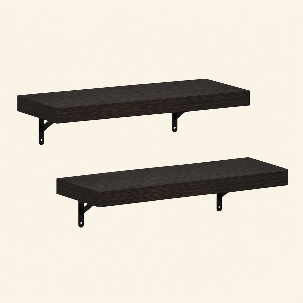 22" Tobacco Floating Shelves – Set of 2